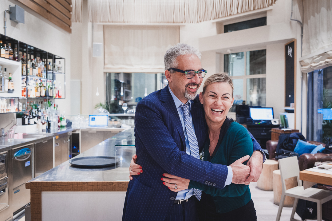 Foto di Cristina Sartori e Antonio Colucci titolari del ristorante Angolo 16